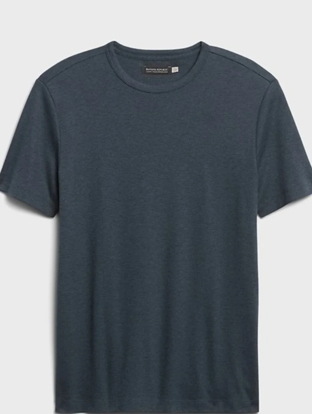 × Banana Republic Men's Short Sleeve Crewneck Tee in Dark Heather Blue